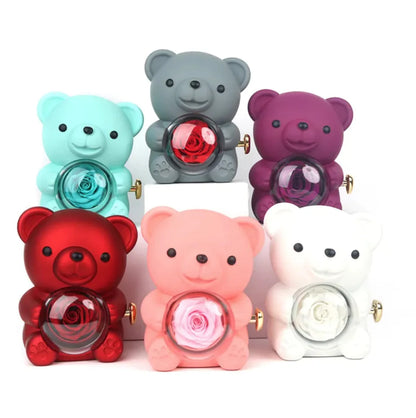 Amor Eternal Rose Bear w Necklace